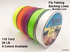 2PCs Rudder braided Fly Fishing Backing Line Leader Line  20 LB 100 M 110 Yard