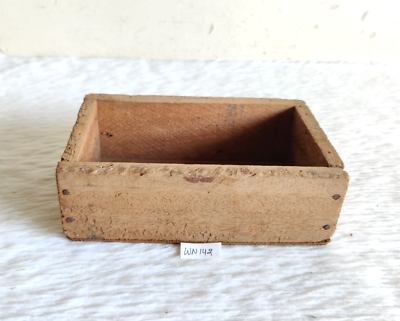 1940s Vintage Handmade Rectangular Wooden Box Old Garden