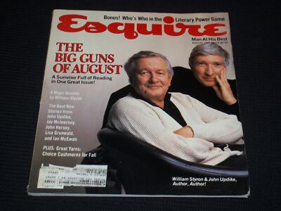 1987 AUGUST ESQUIRE MAGAZINE - WILLIAM STYRON & JOHN UPDIKE AUTHOR - L 10483