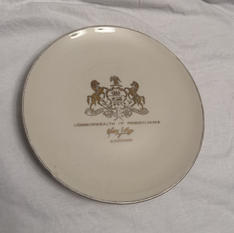 Commonwealth Of Pennsylvania Governors Plate By Royal Jackson Vogue Ceramic 