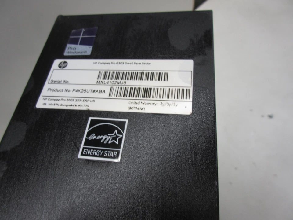 APU HP Compaq Pro 6305 SFF AMD A6-6400B con gráficos Radeon HD 4 GB SIN DISCO DURO Foto 3 de 4