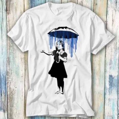 T-Shirt Banksy Raining On The Inside Meme Geschenk Top Unisex 1222