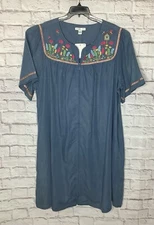 Go Softly Bird House Embroidered Patio Dress Size 3XL