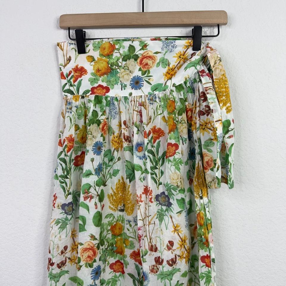 Evi Grintela Sarong Skirt Womens XS Floral Wrap Cover Up Boho Cottagecore Beach - Image 3 of 4