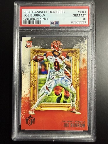2020 Panini Chronicles - Gridiron Kings Joe Burrow #GK-1 (RC) PSA 10 Bengals