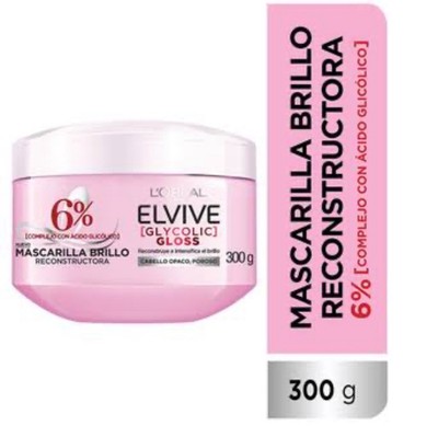 X1 L Oréal elvive gloss mascarilla cabello extra brillo 300 ML