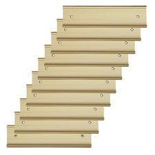 10 Pack Aluminum Name Plate Holders for Door or Wall, 2 x 8 Office Wall Mou...