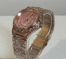 michael kors mk7343 raquel rose gold tone crystal pave 41mm ladies watch