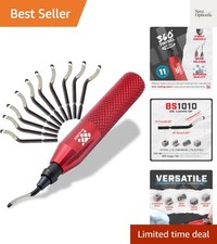 Professional Deburring Tool with Ergonomic Handle and 10 Replacement Blades