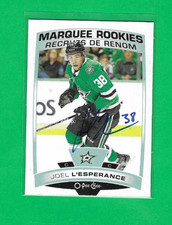 JOEL L'ESPERANCE 2019-20 O-PEE-CHEE DALLAS STARS ROOKIE AUTOGRAPH CARD. rookie card picture