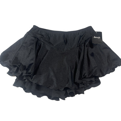 Jerry's Dance Ice or Roller Skating Lycra Skirt Womans XL Black Nylon NEW W/ Tag