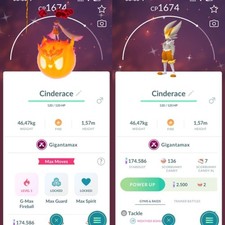 Pokmon Go Shiny Cinderace Gigantamax - Mini Ptc - Please Read Description Pokmon Go Shiny Cinderace Gigantamax - Mini Ptc - Please Read Description
