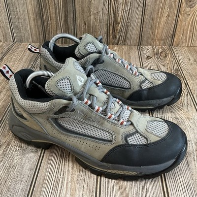 Vintage Vasque Mens 7454 Low Top Gray Leather Hiking Outdooor Shoes Size 11 M