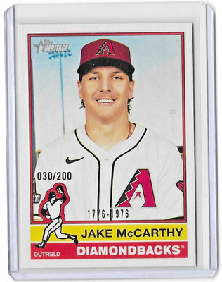 JAKE MCCARTHY  2025 Topps Heritage #473  BICENTENNIAL VARIATION  /200  D-Backs