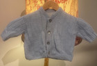 baby sweater 3-6mo. fine Italian wool, lavender, buttons, v-neck — photo 1