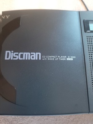 Vintage Sony Discman D-1000 Tested Works! Power Chord Rare Find