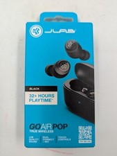 JLab Go Air Pop True Wireless Bluetooth Earbuds  Charging Case - Black