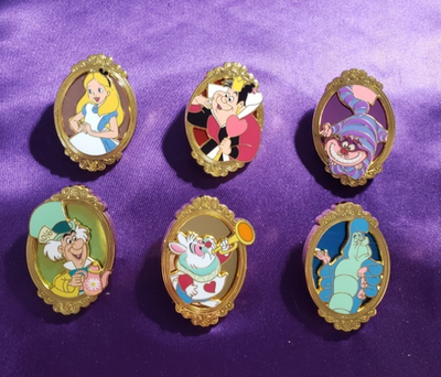 COMPLETE SET - Disney Alice in Wonderland Character Stained Glass
