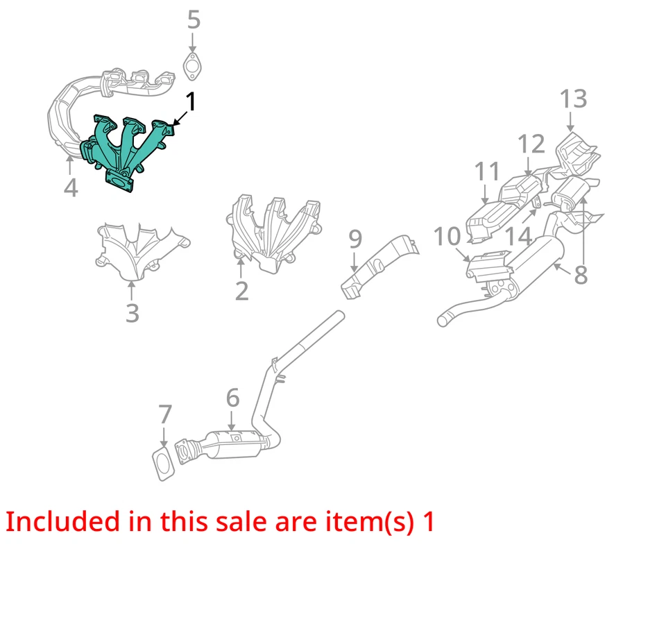Coletor de escape Volkswagen Routan 2009 fabricante de equipamento original 117K milhas - LKQ402635451 - Imagem 4 de 4