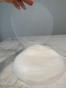 150+ pcs 9" Hand Cut White Mesh CIRCLES for Wedding Party Favors DIY Crafts