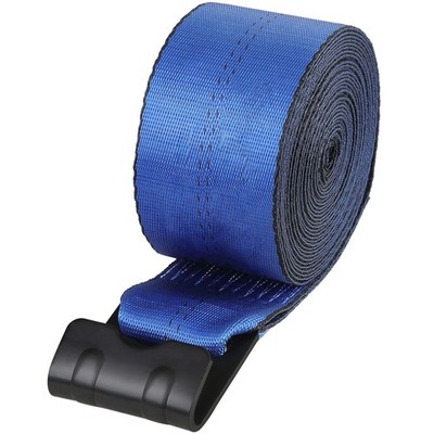 4''x30' Winch Straps 6000LB Capacity w/Flat Hook Blue 10-Pack