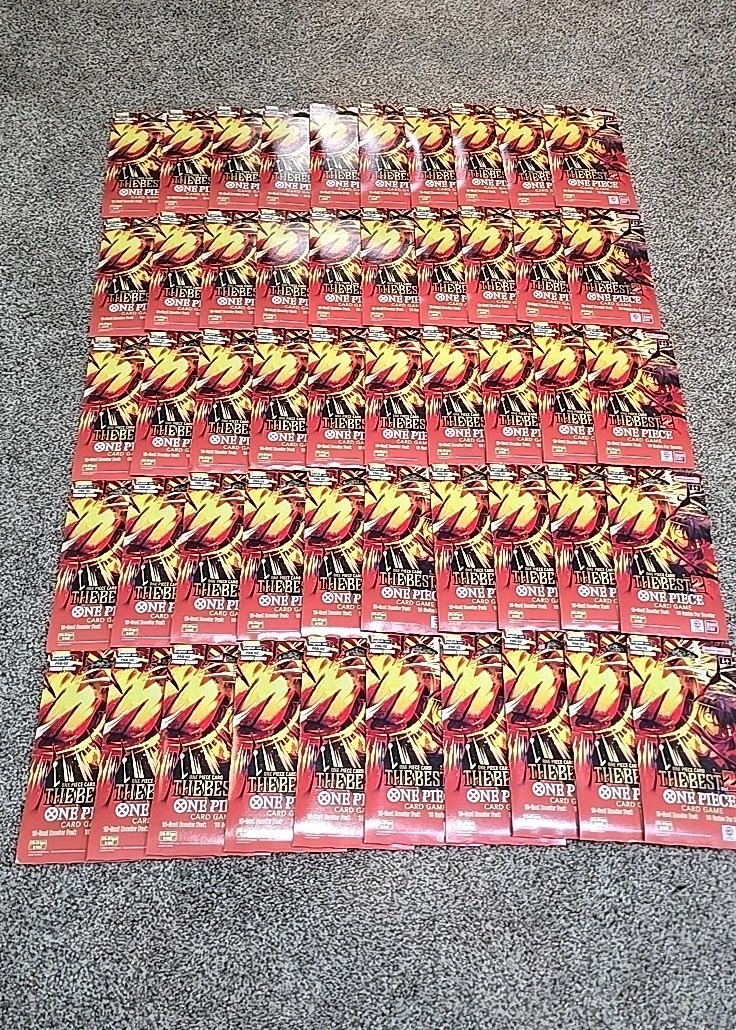 One Piece The Best Vol. 2 Premium Booster PRB-02 Sleeved Booster Pack LOT OF 50