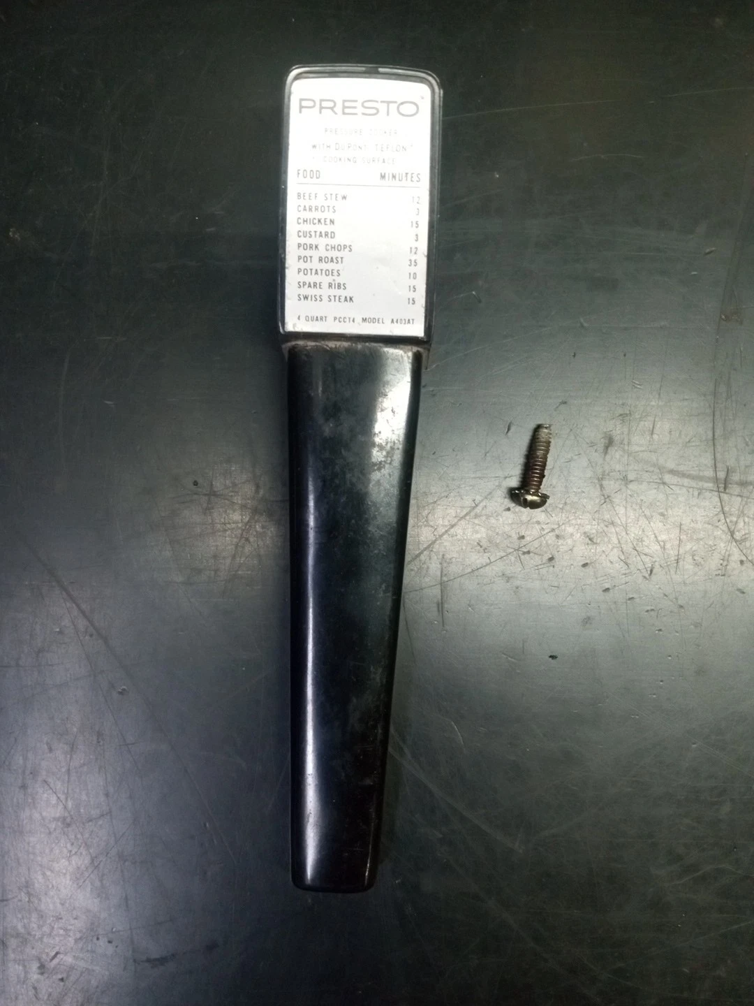 ORIGINAL TOP LID HANDLE for Presto Pressure Cooker A403AT A403A