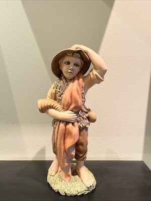 Vintage Statue Seth Fontanini Italian Nativity Villager Boy Statue Made In Italy