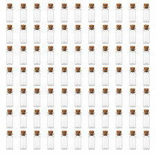 90Pcs 10ml Mini Glass Bottles with Cork Stoppers Small Vials Jars DIY Craft