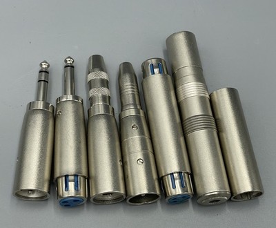 Set of  7 XLR Male/Female to 1/4'' TRS Audio Adapters