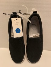 A New Day Women  s Slip-On Shoes, Size 7, Black