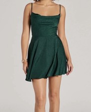 Windsor - Jianna Floral Satin Short A-Line Dress satin nightgown XS women's