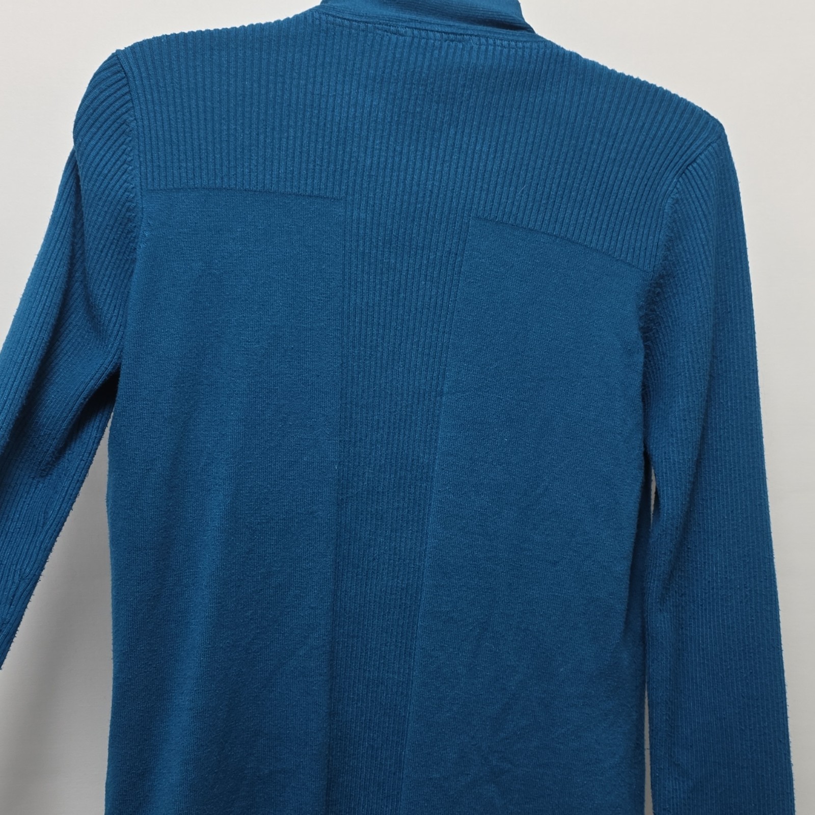 The Collection Debenhams Blue Rib-Knit V-Neck Open Front Pocket Cardigan 12 image 7