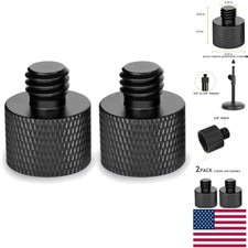 Durable 5/8" Female to 3/8" Male Mic Stand Adapter - 2 Pack for Secure Setup