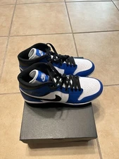 Air Jordan 1 Retro MCS Baseball Cleats Blue Black White AV5354-411 Men's 11-12