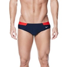 Nike Swim Boys' Victory Color Block Briefs Red And Navy