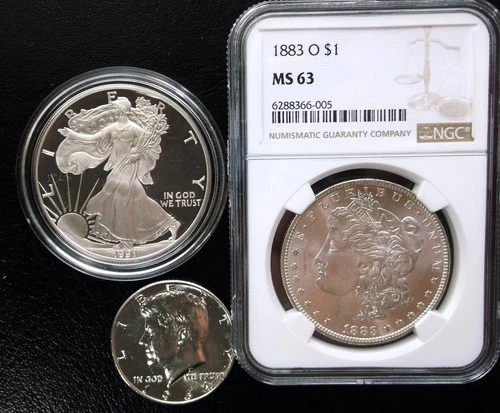 Estate Sale ~ NGC MS63 1883 O Morgan, 1991 S Proof ASE, 1964 Kennedy