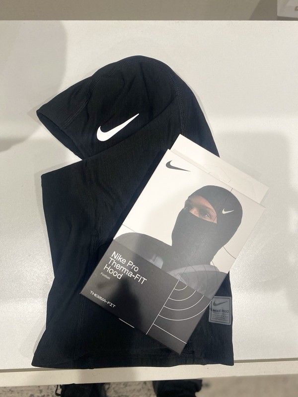 Nike Pro Therma-FIT Hood Balaclava Black One Size Thermal Sports Headwear