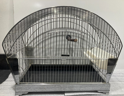 Vintage Metal Hendryx Bird Cage w/ plastic seed guards