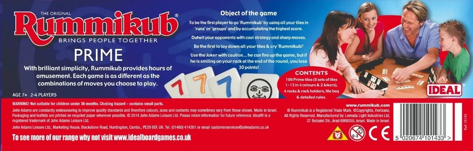 IDEAL Rummikub Prime | Classic Numbers Strategy Game - Image 2 of 3