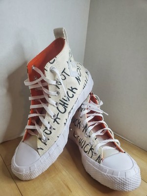 Size 5 - Converse Chuck Taylor All Star High Top White & Orange.