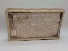 La Regale New York Ivory Beaded Evening Clutch Beads Sequins Vintage NOS In Box