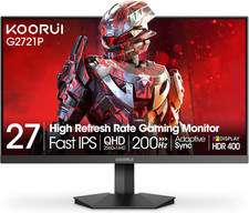 27" Gaming Monitor, 200Hz 1Ms Fast IPS, WQHD 2560 X 1440P HDR 400 Display, DCI