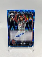 2024 Topps Chrome Victor Scott II (RC) #AC-VIS Blue RayWave Auto /150 - STL