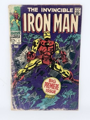 Iron Man #1 1968 Marvel Silver Age 1st Solo Series Origin Key 12 Cent