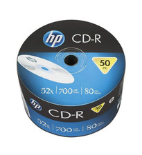 HP CD-R 700MB 90 Pack Blank Recordable CDs 52x Silver Disc Media