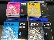 EPSON 252 Ink Lot Of 8 2 Black 2 Cyan 2 Magenta 2 Yellow