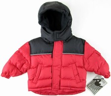 NWT S. Rothschild BZ-LTD Below Zero Boy's Red Puffer Coat Jacket, 12 Mos., 40