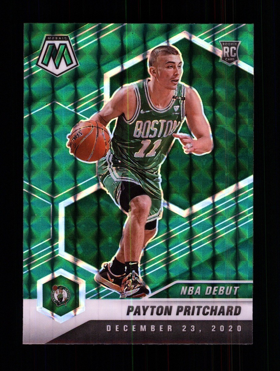 2020-21 MOSAIC #269 PAYTON PRITCHARD GREEN PRIZM ROOKIE RC - BOSTON CELTICS
