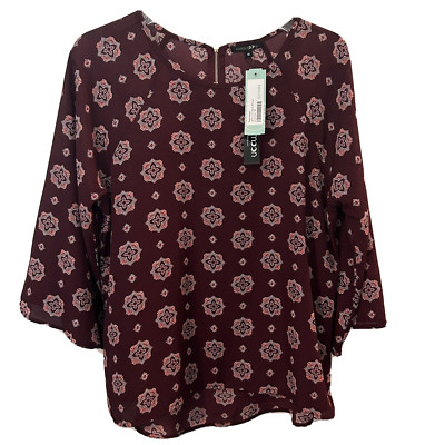 papermoon larie crew neck blouse